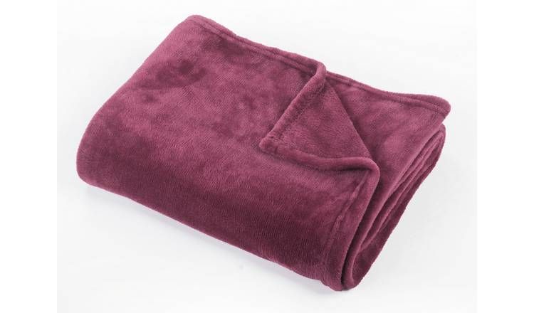 Argos Home Super Soft Fleece Throw - 125x150cm - Berry