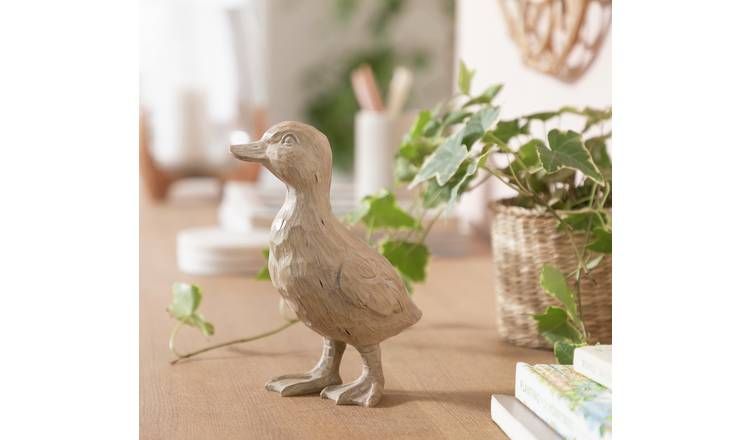 Argos Home Wooden Duckling Ornament - Natural