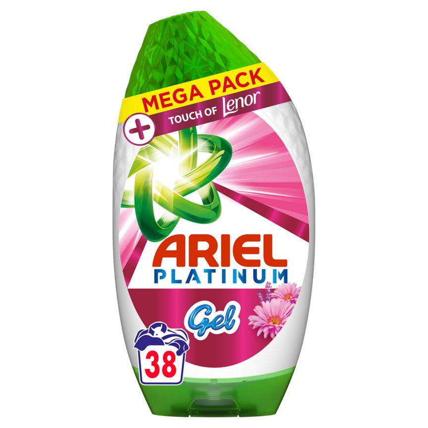 Ariel Washing Liquid Laundry Detergent Gel + Touch of Lenor, 38 Washes