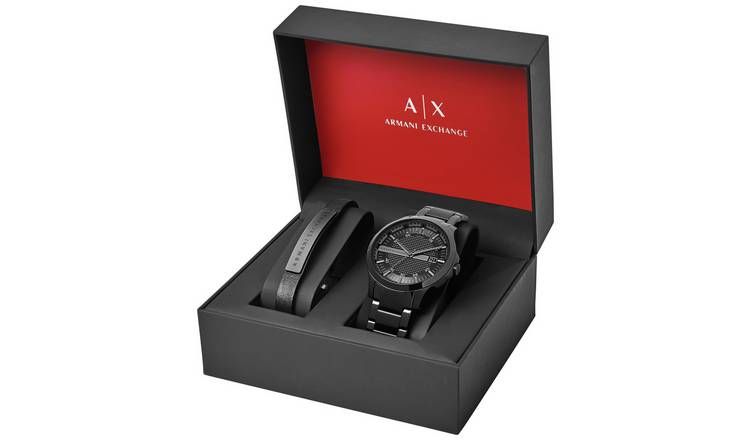 Armani Exchange Men's Stainless Steel Bracelet Watch Set