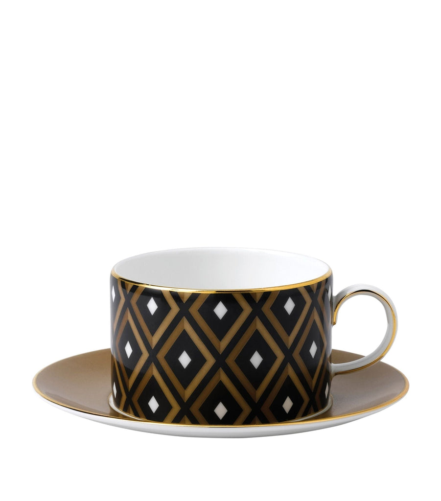 Arris Geometric Teacup and Saucer