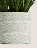 Artificial Grass in Geometric Pot