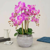 Artificial Large Pink Orchid in Ceramic Pot