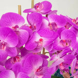 Artificial Large Pink Orchid in Trough Planter