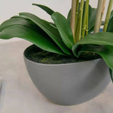 Artificial Large Pink Orchid in Trough Planter