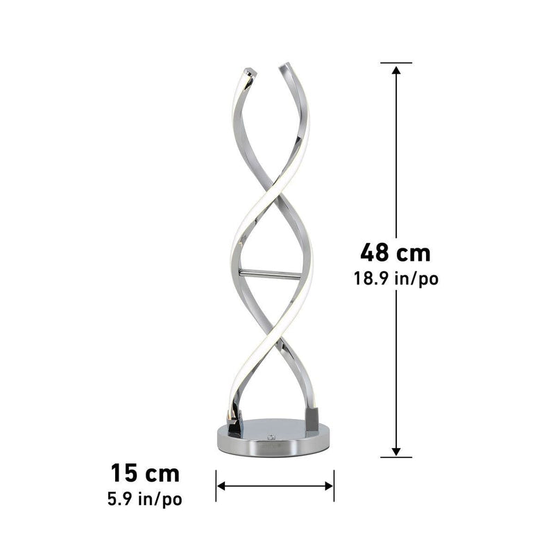 Artika Chrome Swirl LED Table Lamp - McGrocer