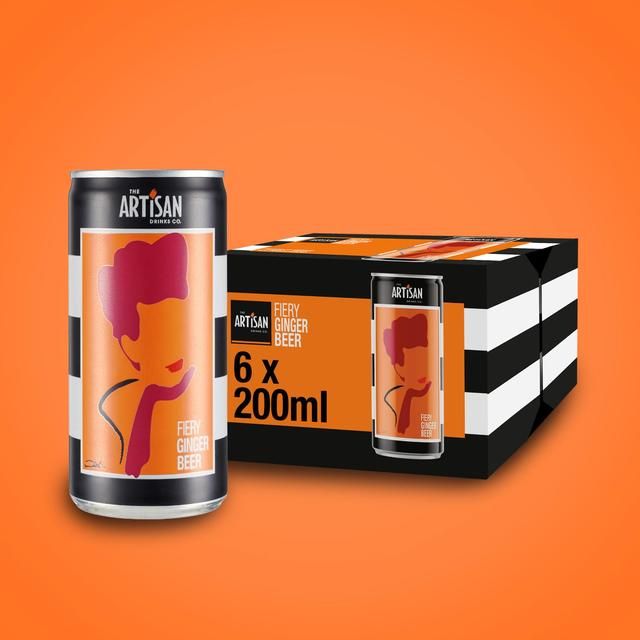 Artisan Drinks Co. Fiery Ginger Beer Cans   6 x 200ml