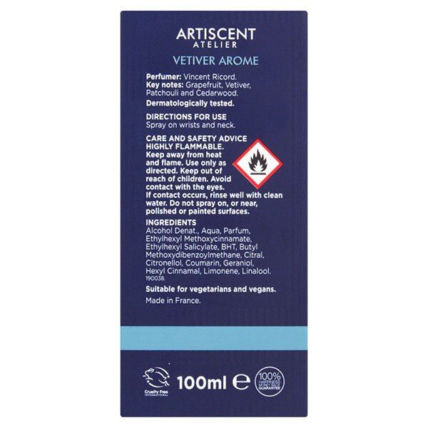 Artiscent Atelier Men Vetiver Arome EDP 100ml - McGrocer