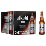 Asahi Super Dry Beer Lager Bottles   24 x 330ml