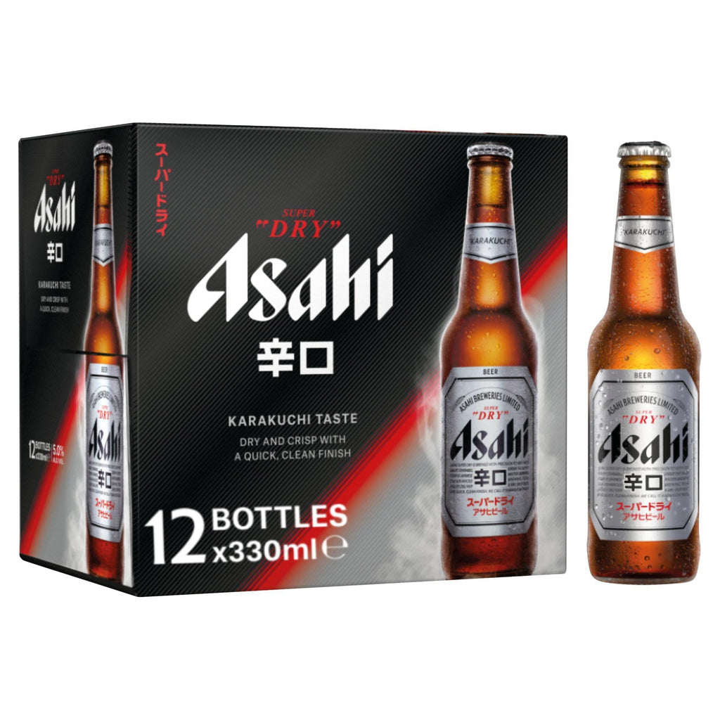 Asahi Super Dry Lager Beer Bottles 12x330ml