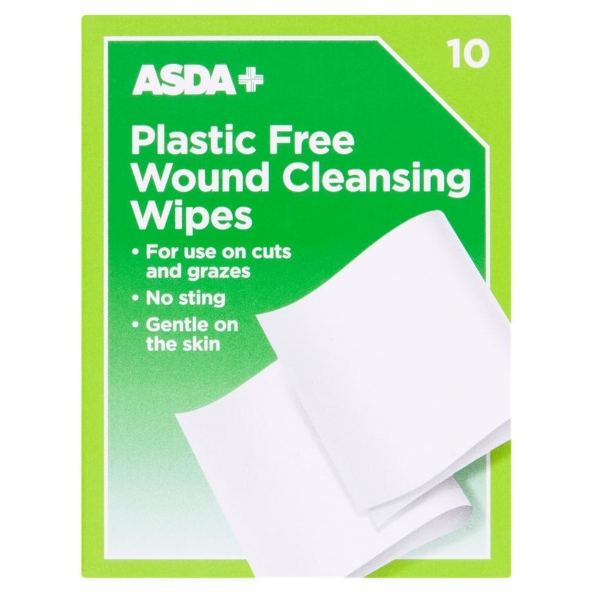 ASDA 10 Plastic Free Wound Cleansing Wipes