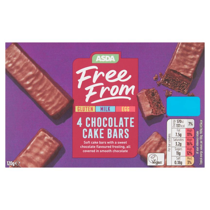 ASDA 4 Chocolate Cake Bars