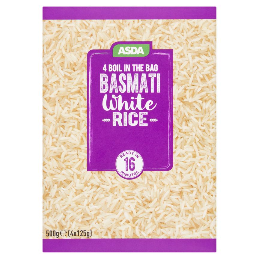 ASDA 4 Pack Boil in the Bag Basmati Rice