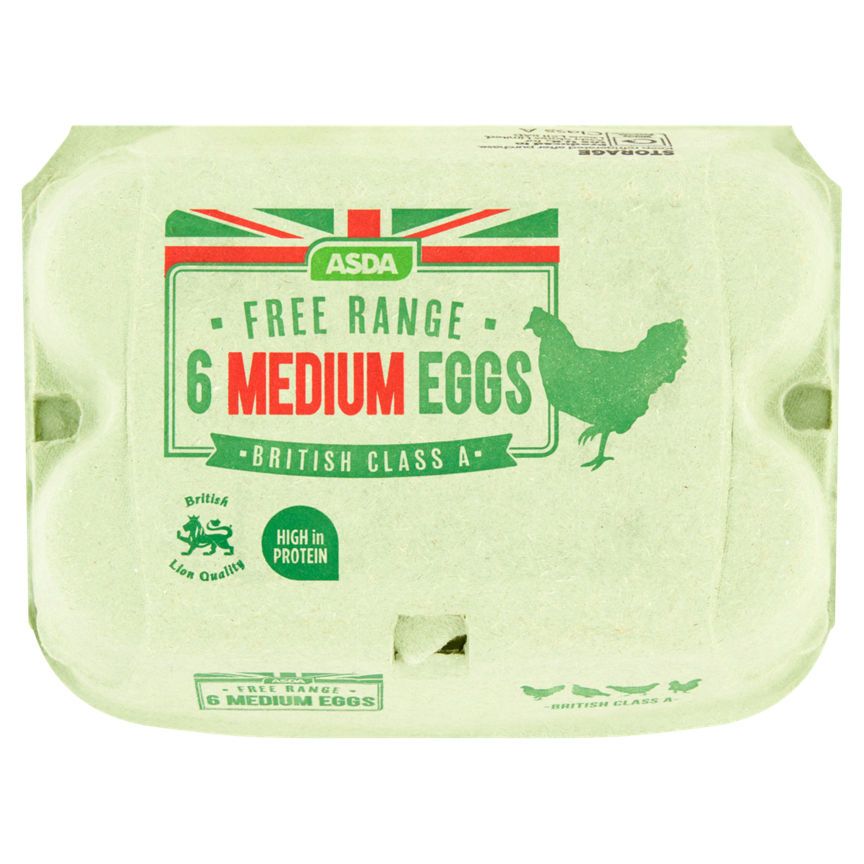 ASDA 6 Medium Free Range Eggs