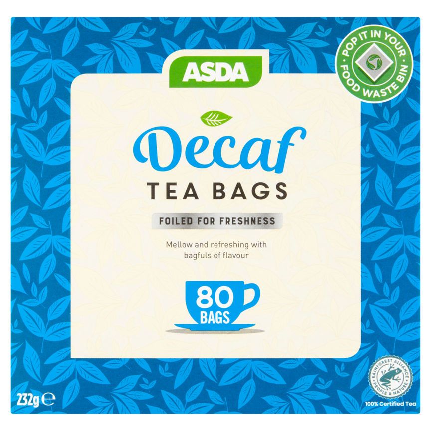 ASDA 80 Decaf Tea Bags - McGrocer