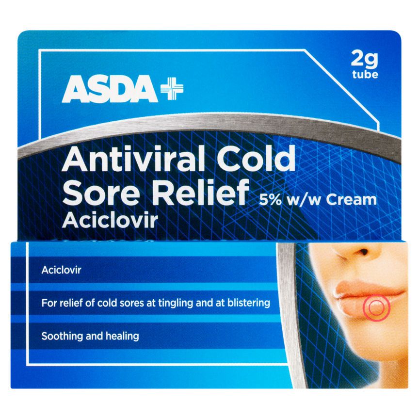 ASDA Antiviral Cold Sore Relief 5% w/w Cream Tube