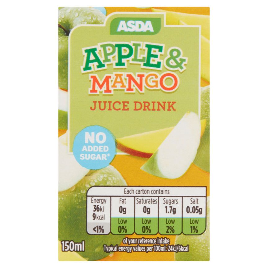 ASDA Apple & Mango Juice Drink Cartons