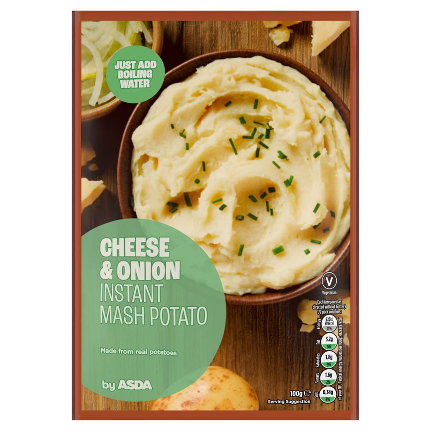 ASDA Cheese & Onion Instant Mash Potato 100g