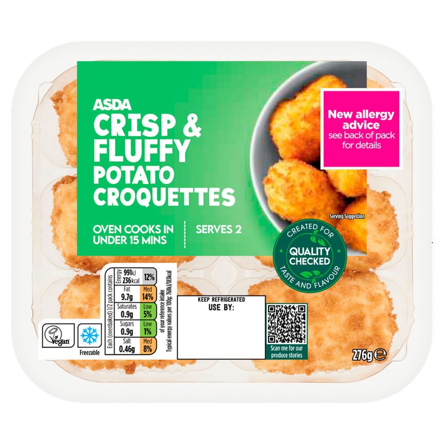 ASDA Crisp & Fluffy Potato Croquettes