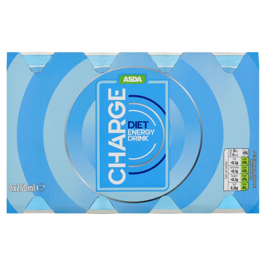 ASDA Diet Blue Charge Cans