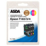 ASDA Epson T182/3/4 Colour Ink Cartridges