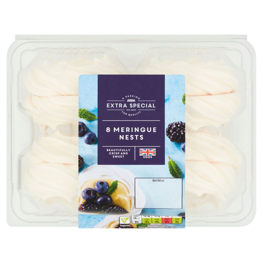 ASDA Extra Special 8 Meringue Nests