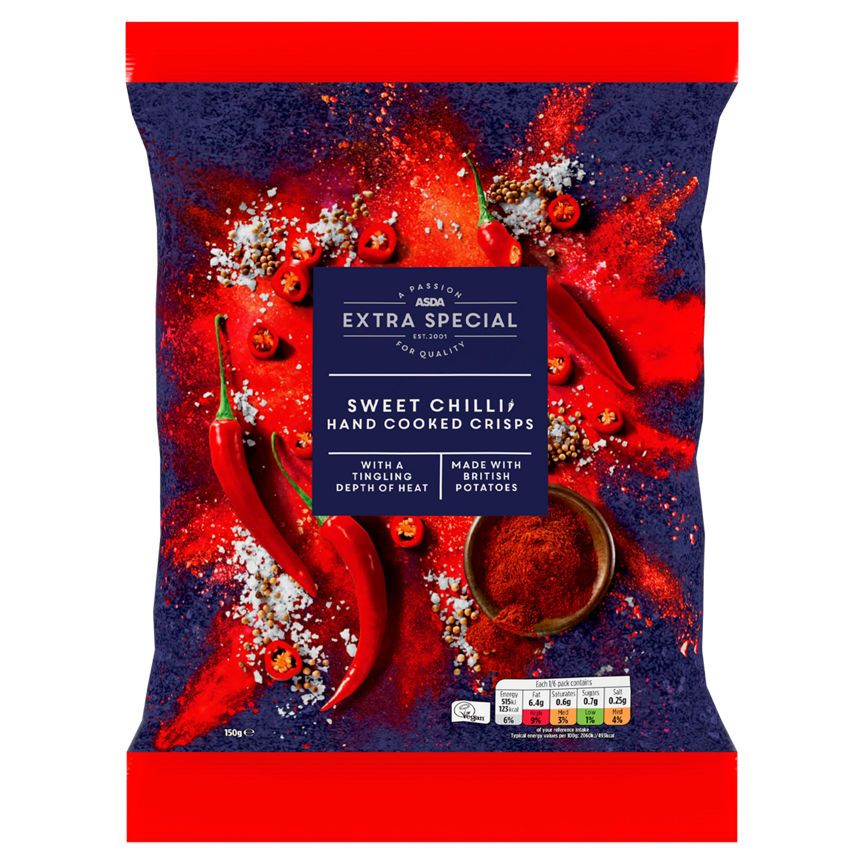 ASDA Extra Special Sweet Chilli Hand Cooked Sharing Crisps