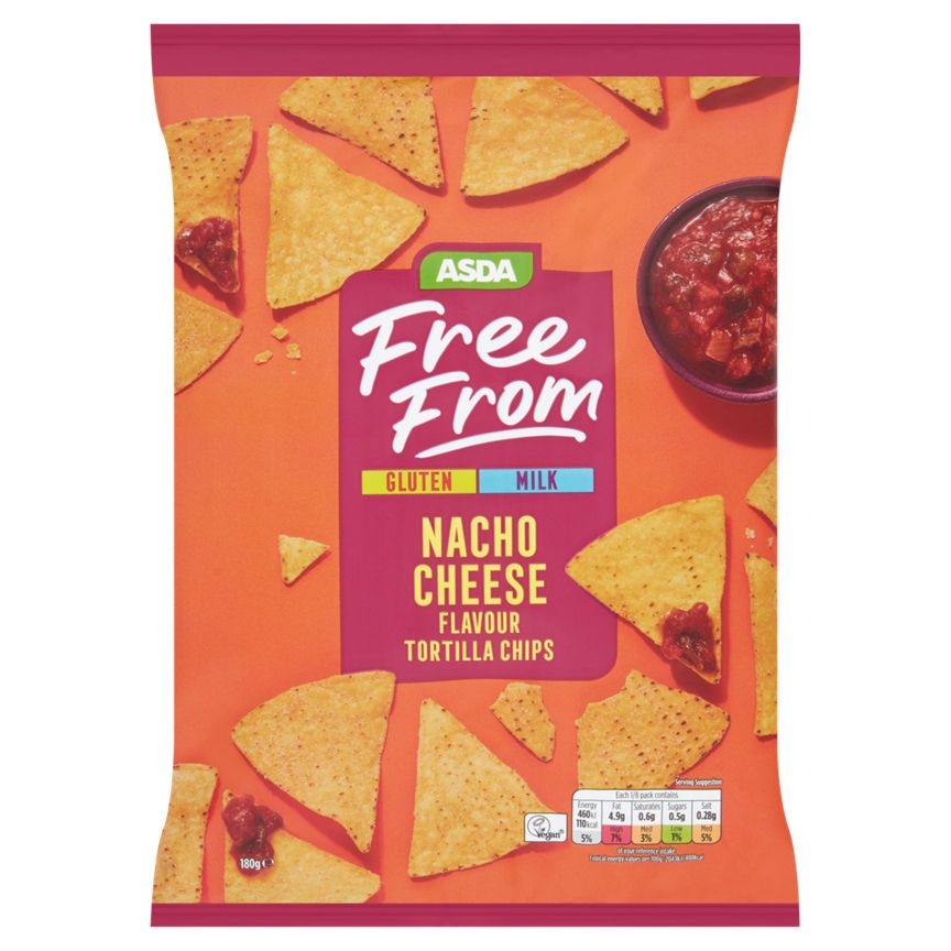 ASDA Free From Nacho Cheese Flavour Tortilla Chips