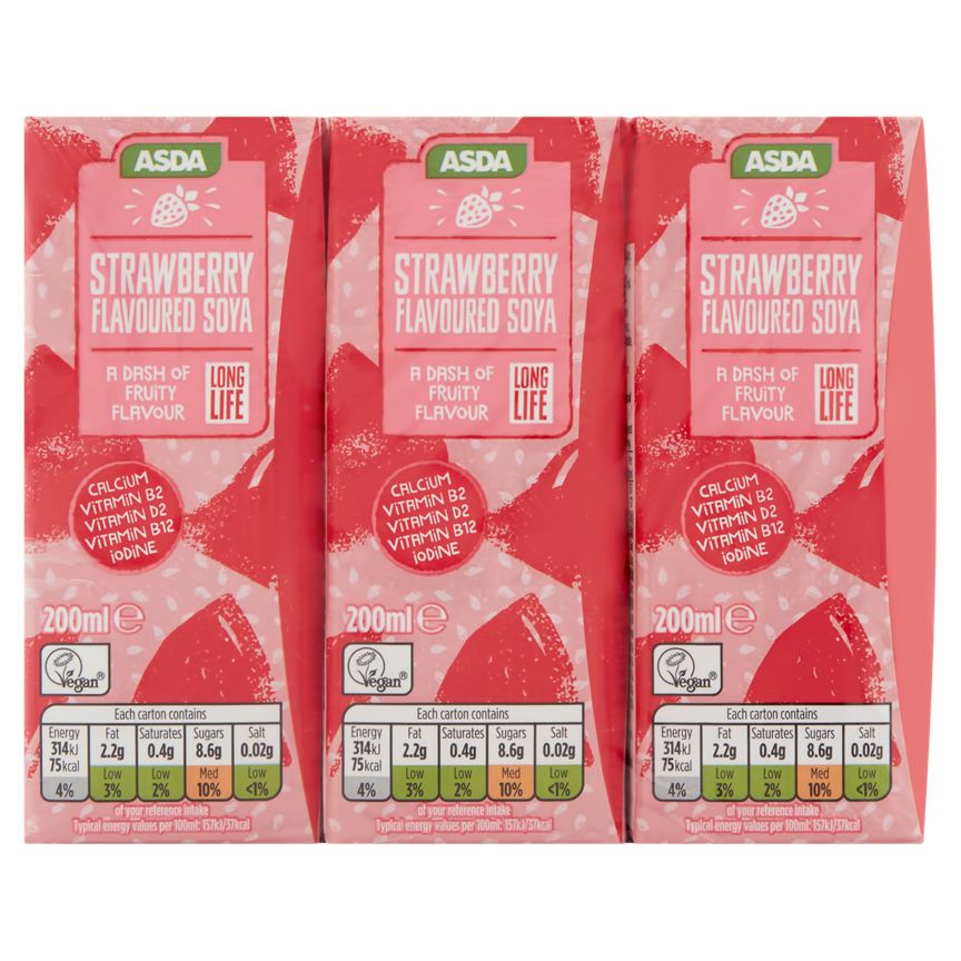 ASDA Free From Strawberry Soya Drink