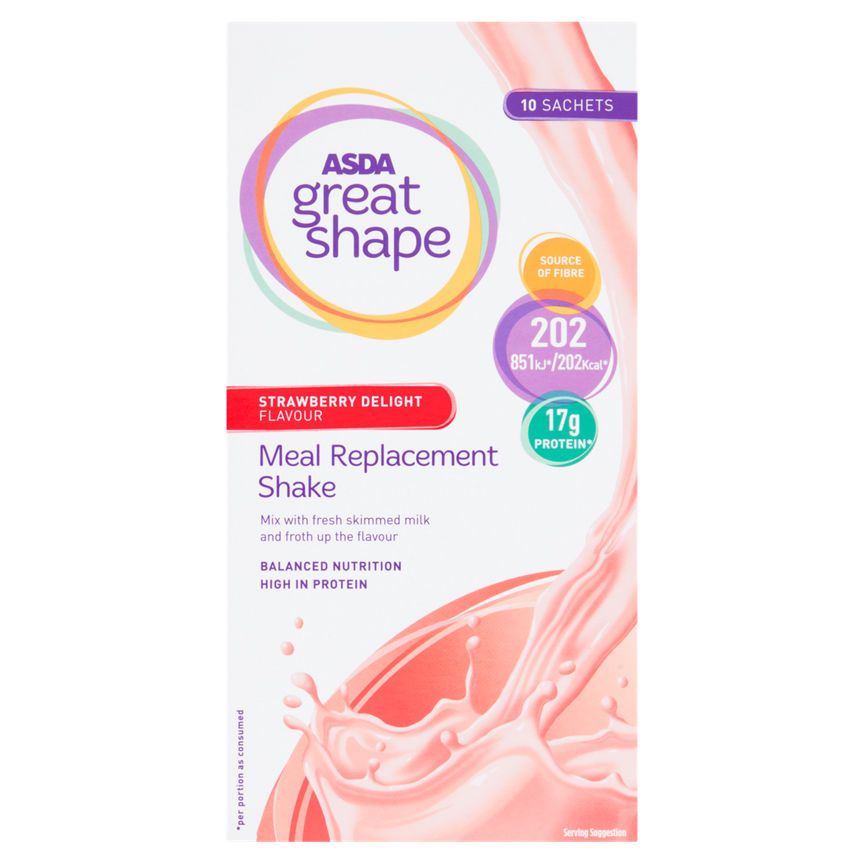 ASDA Great Shape Meal Replacement Shake Strawberry Delight Flavour