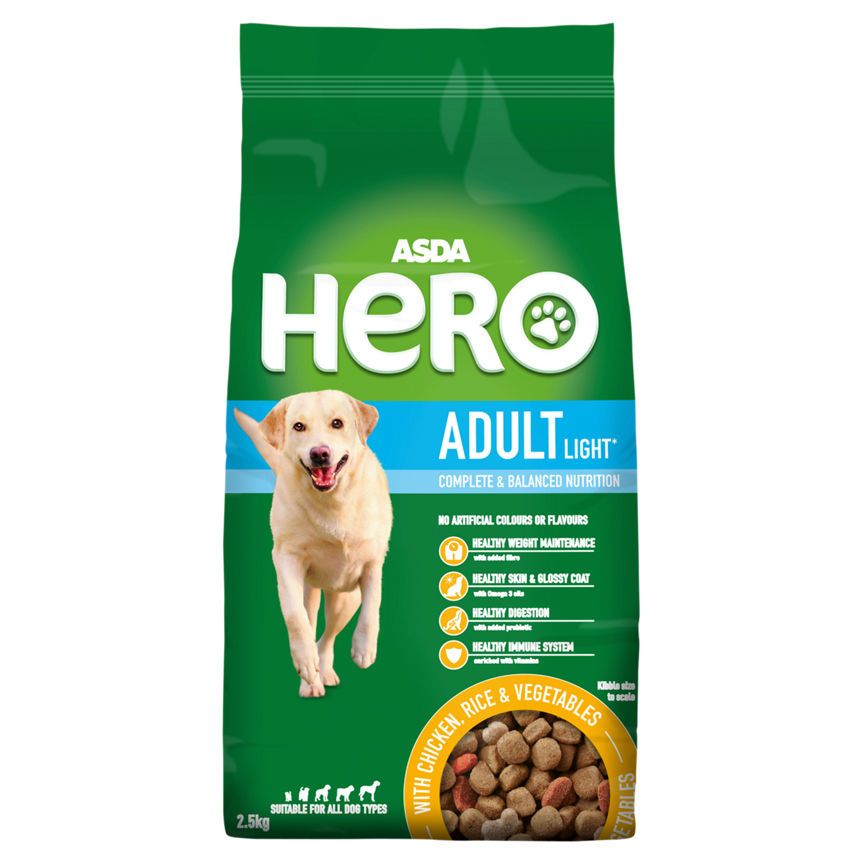 ASDA Hero Complete Light with Chicken, Rice & Vegetables Dry Adult Dog Food