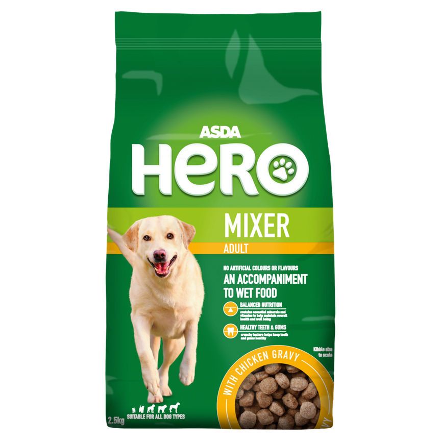 ASDA Hero Mixer Chicken Gravy Dry Adult Dog Food