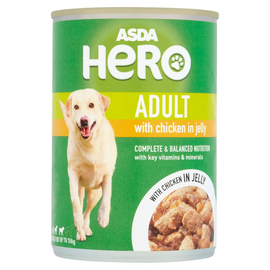 ASDA Hero with Chicken in Jelly Adult Dog Food Tin