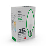 ASDA LED Candle 25W Small Screw Lightbulb