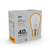 ASDA LED Round 40W Large Bayonet Lightbulb