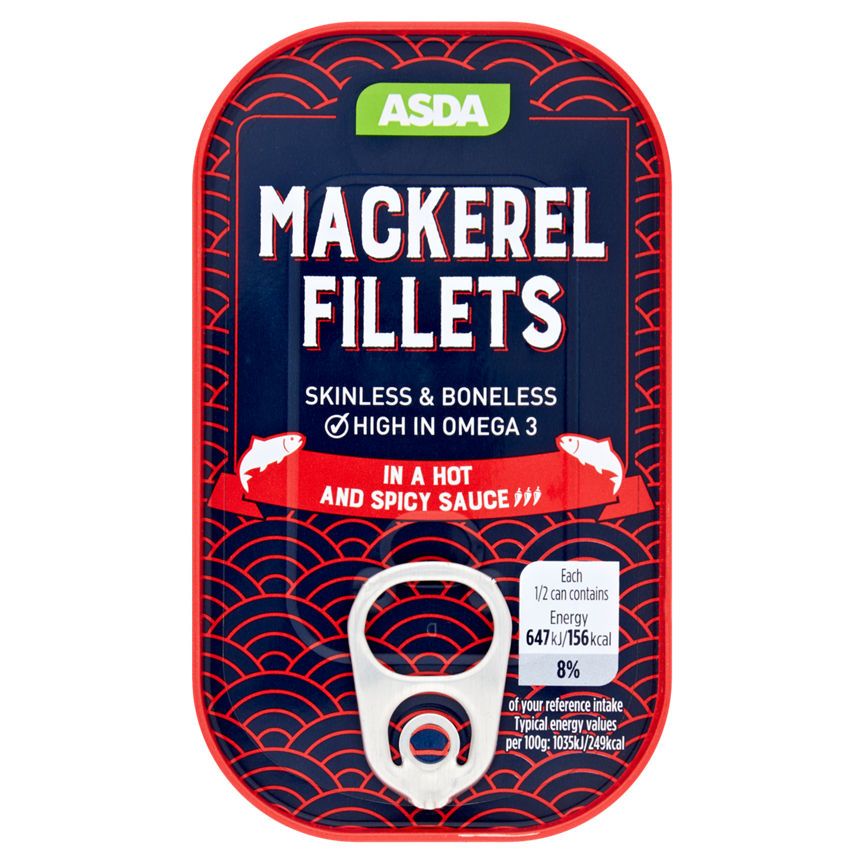 ASDA Mackerel Fillets in Hot & Spicy Sauce