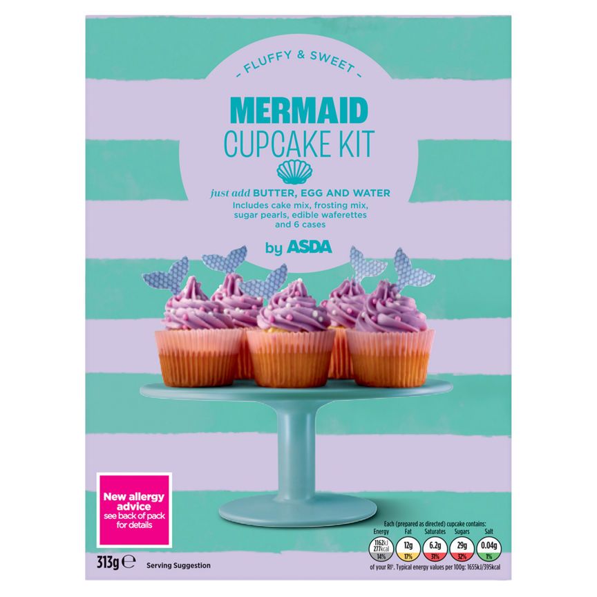 ASDA Mermaid Cupcake Kit 313g