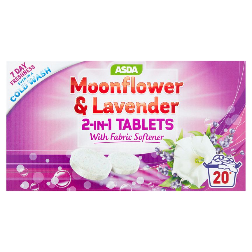 ASDA Moonflower & Lavender 2-in-1 Tablets 20 Washes