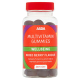 ASDA Multivitamin Gummies Wellbeing Mixed Berry Flavour 1 a Day