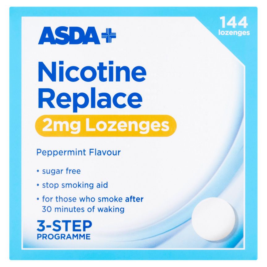 ASDA Nicotine Replace 2mg Lozenges Peppermint Flavour