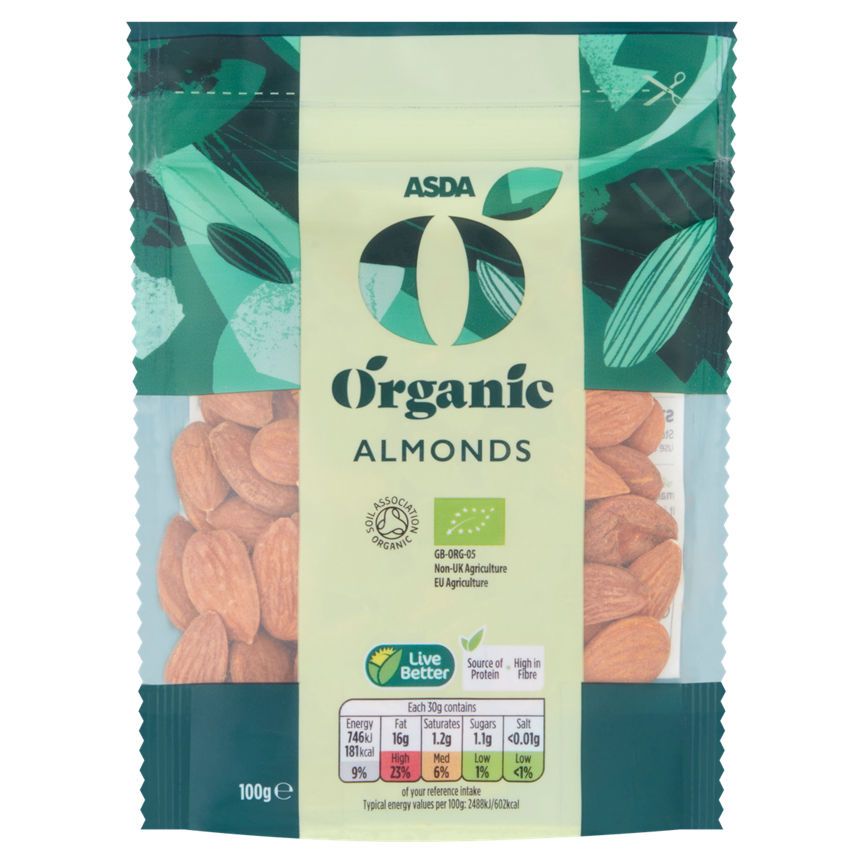 ASDA Organic Almonds 100g