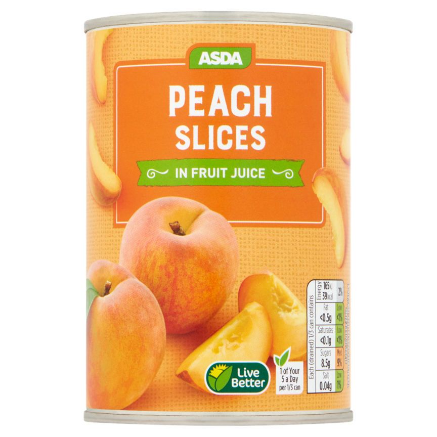 ASDA Peach Slices in Fruit Juice