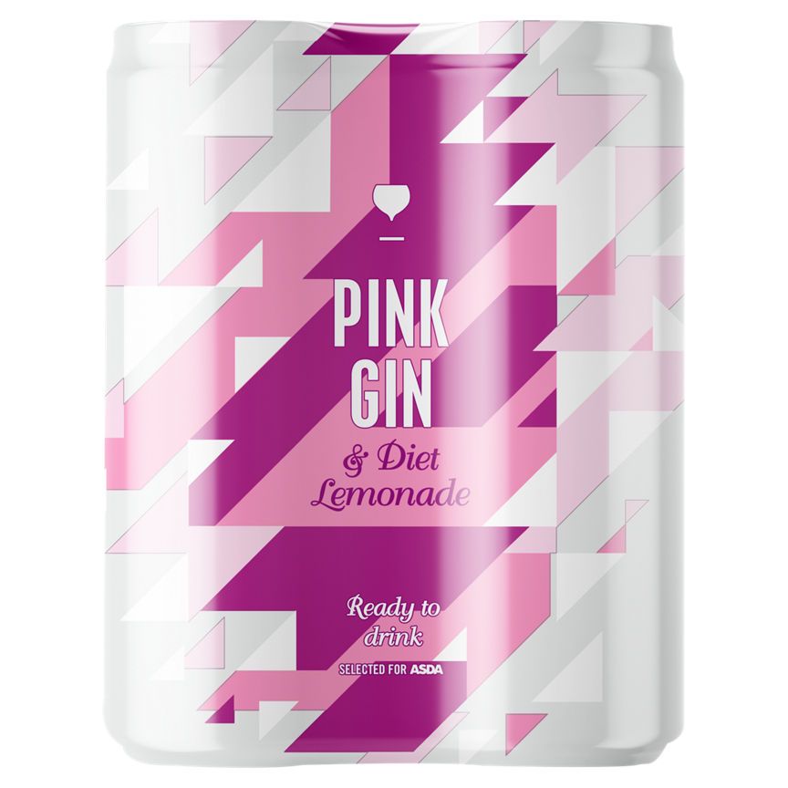 ASDA Pink Gin & Diet Lemonade