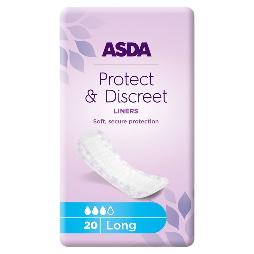 ASDA Protect & Discreet Incontinence Long Liners