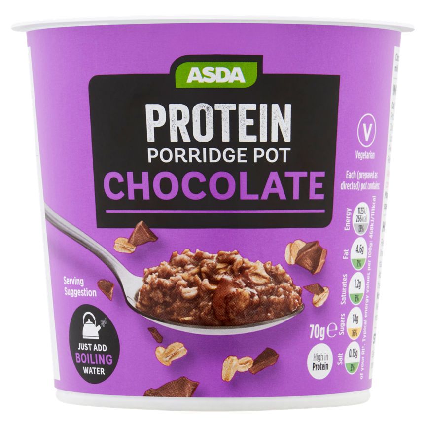 ASDA Protein Porridge Pot Chocolate 70g