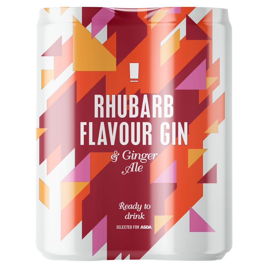 ASDA Rhubarb Flavour Gin & Ginger Ale