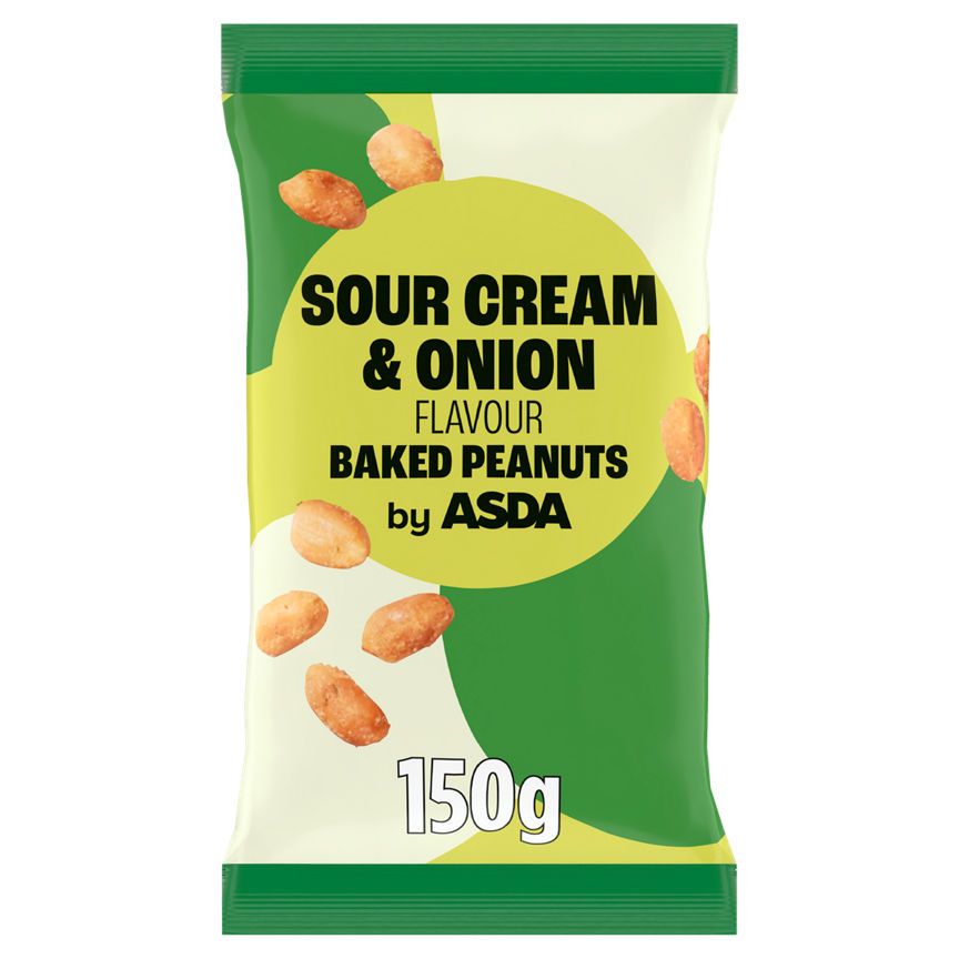 ASDA Sour Cream & Onion Flavour Baked Peanuts 150g