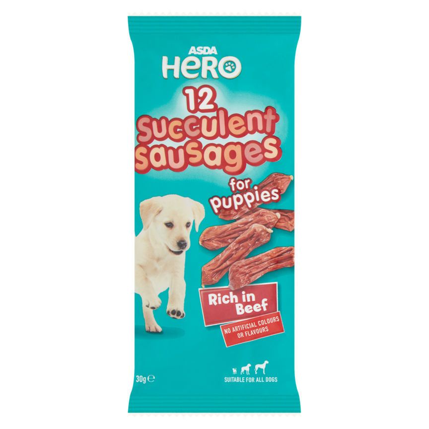 ASDA Succulent Sausages Hero Puppy Treats 12 Pack