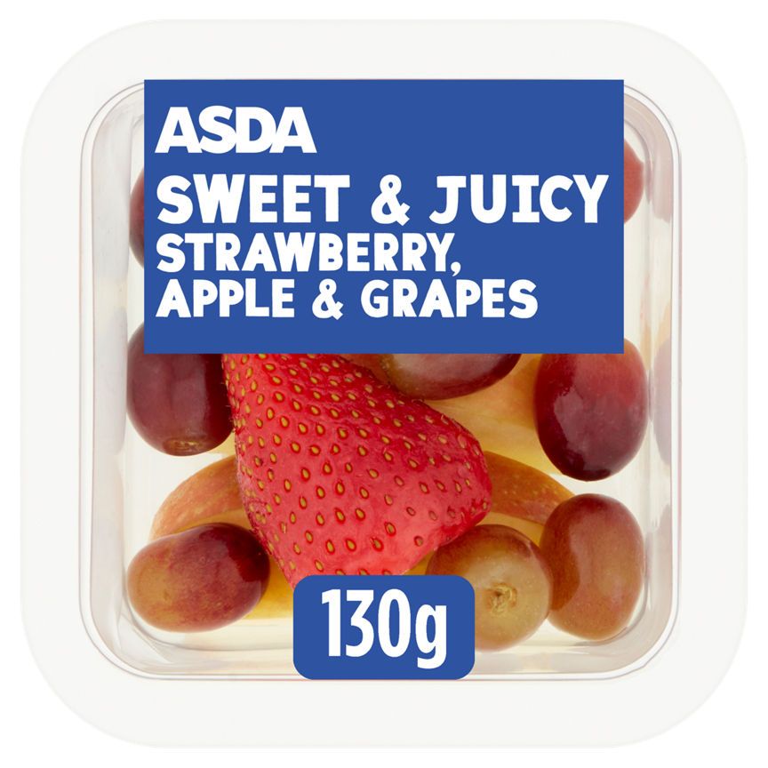 ASDA Sweet & Juicy Strawberry, Apple & Grapes 130g