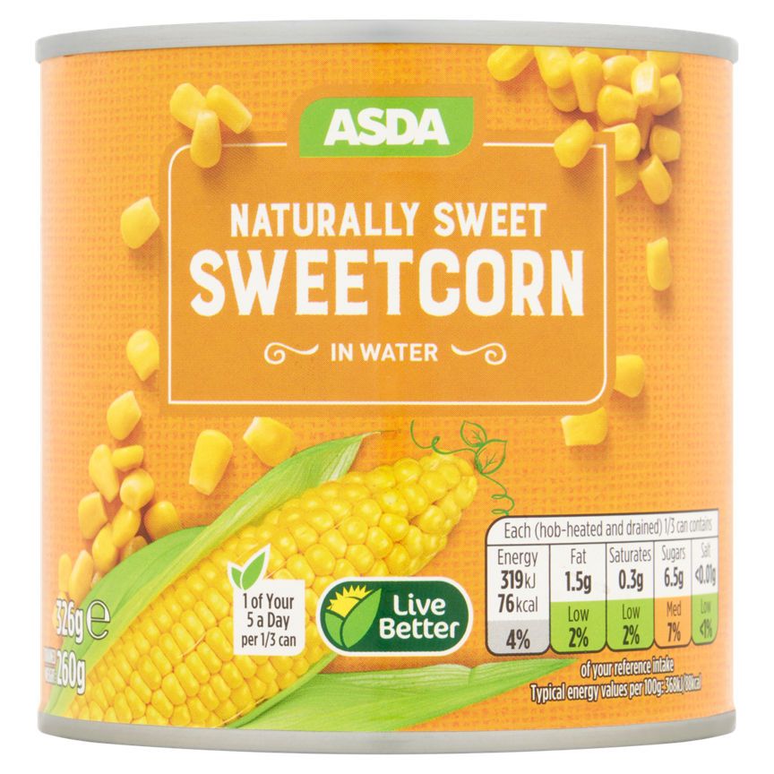 ASDA Sweetcorn in Water